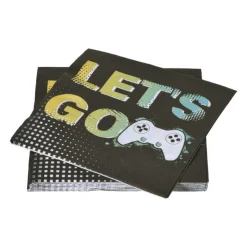 Xenos Servetten level up - set van 20- Papieren Servetten|Kinderfeestjes