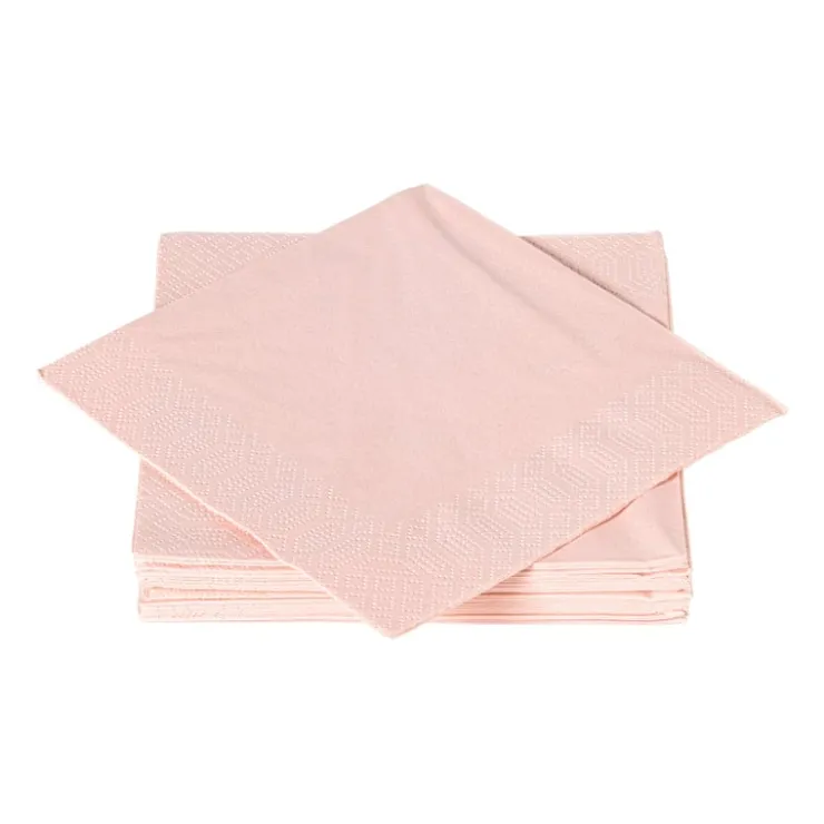 Xenos Servetten lichtroze - 33x33 cm - set van 20- Papieren Servetten|Servetten