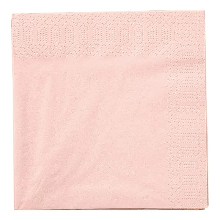 Xenos Servetten lichtroze - 33x33 cm - set van 20- Papieren Servetten|Servetten