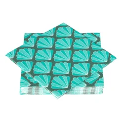 Xenos Servetten schelp - 33x33 cm - set van 20- Papieren Servetten|Servetten