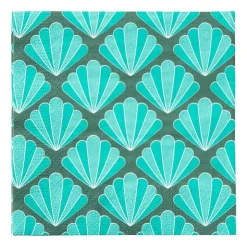 Xenos Servetten schelp - 33x33 cm - set van 20- Papieren Servetten|Servetten