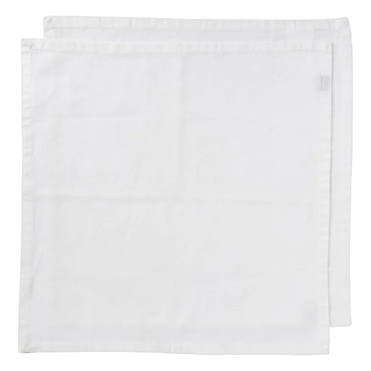 Xenos Servetten wit - set van 2 - 40x40 cm- Servetten|Kertservetten