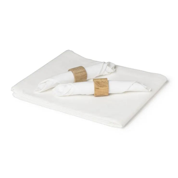Xenos Servetten wit - set van 2 - 40x40 cm- Servetten|Kertservetten