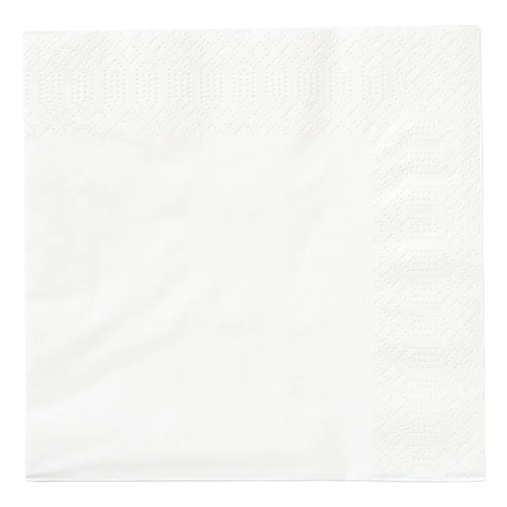 Xenos Servetten wit - 33x33 cm - set van 20- Papieren Servetten|Servetten