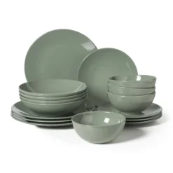 Xenos Serviesset - groen - 16-delig - 4-persoons- Serviessets|Kerstservies