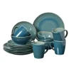 Xenos Serviesset reactive glaze - blauw - 16-delig- Serviessets|Kerstservies