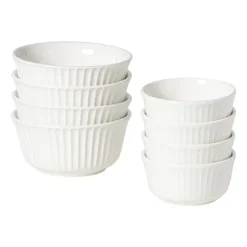 Xenos Serviesset streep - wit - 16-delig- Serviessets|Kerstservies