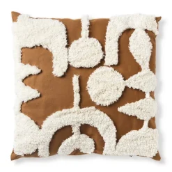 Xenos Sierkussen abstract - bruin - 45x45 cm- Kussens