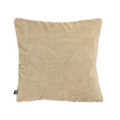 Xenos Sierkussen met blokjes - beige - 45x45 cm- Kussens