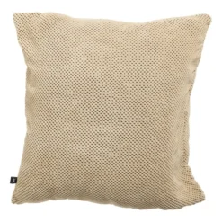 Xenos Sierkussen met blokjes - beige - 60x60 cm- Kussens