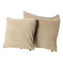 Xenos Sierkussen met blokjes - beige - 60x60 cm- Kussens