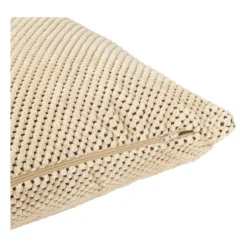 Xenos Sierkussen met blokjes - beige - 60x60 cm- Kussens