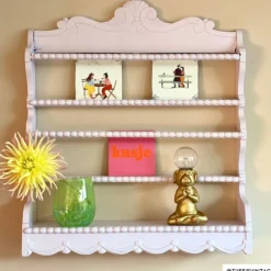 Xenos Siertegel Kusje - roze/oranje - 10x10x0.5 cm- Bruiloft|Kerstcadeaus