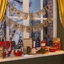Xenos Sinterklaas mok - rood/geel/wit - 300 ml- Mokken