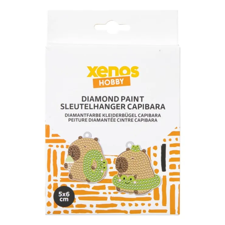 Xenos Sleutelhanger capibara - diamond painting - diverse varianten- Diamond Paintings