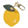 Xenos Sleutelhanger citroen - geel/groen - ø4.7x6.3 cm- Selutelhangers