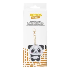 Xenos Sleutelhanger panda DIY - zwart/wit- Diamond Paintings