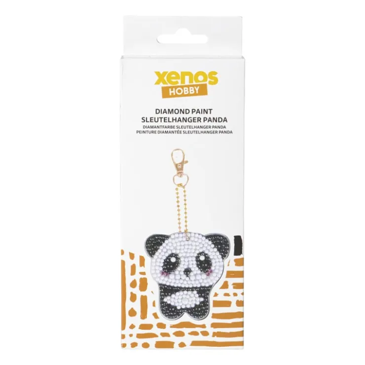 Xenos Sleutelhanger panda DIY - zwart/wit- Diamond Paintings