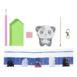Xenos Sleutelhanger panda DIY - zwart/wit- Diamond Paintings