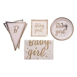 Xenos Slinger baby girl - roze/goud - 2x200 cm- Babyshower
