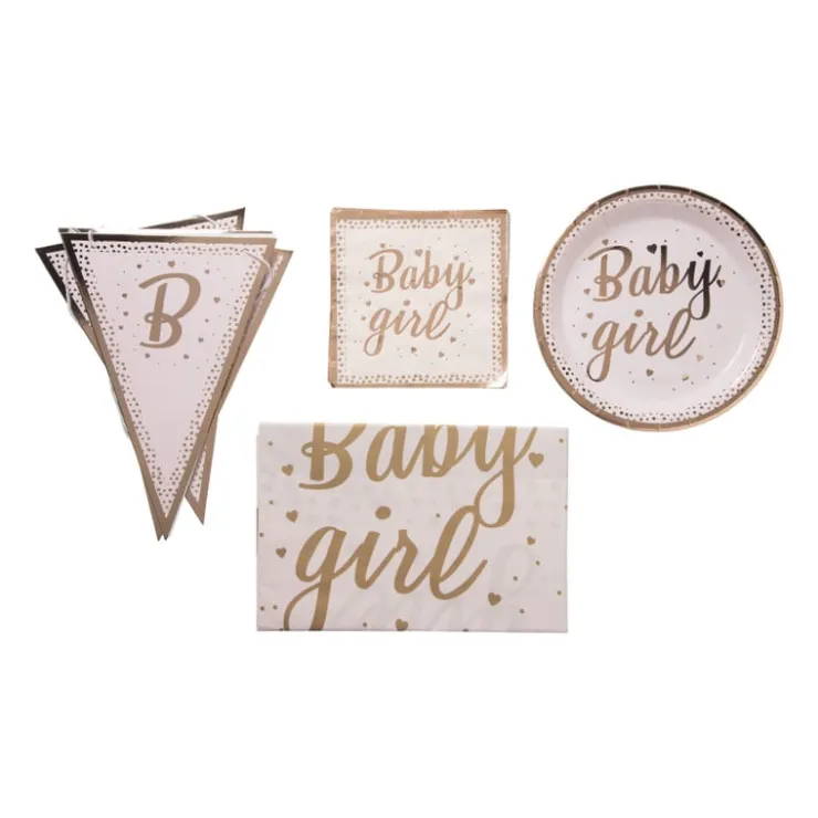 Xenos Slinger baby girl - roze/goud - 2x200 cm- Babyshower