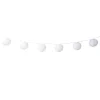 Xenos Slinger met 9 solar barok lampionnen - wit - 440 cm- Lampionnen|Solar Verlichting
