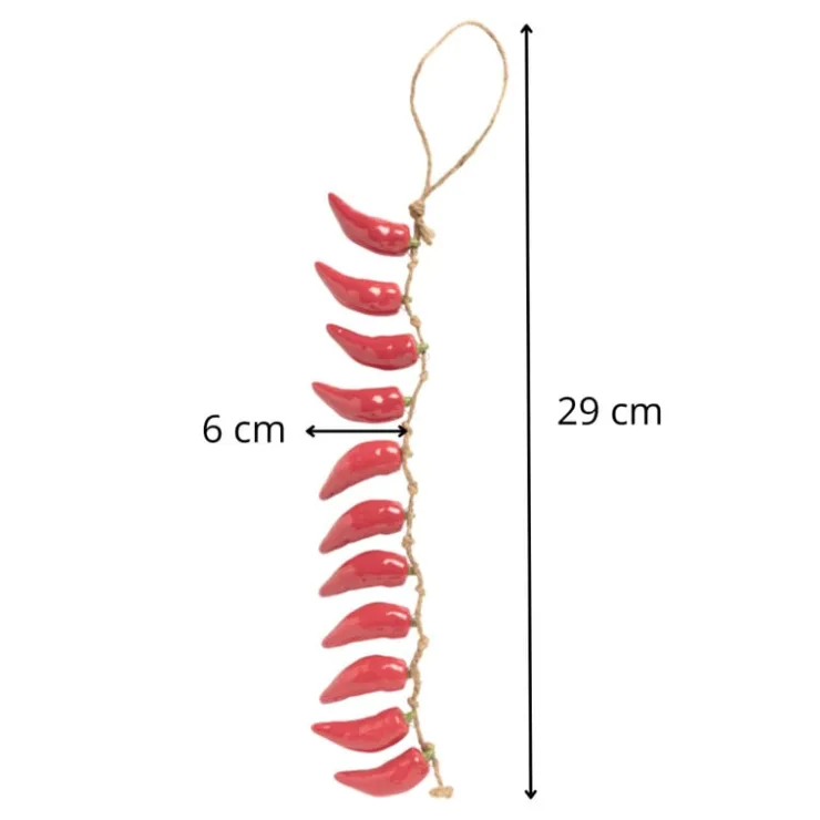 Xenos Slinger met pepers - rood - 29 cm- Keukengerei