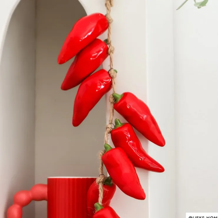 Xenos Slinger met pepers - rood - 29 cm- Keukengerei