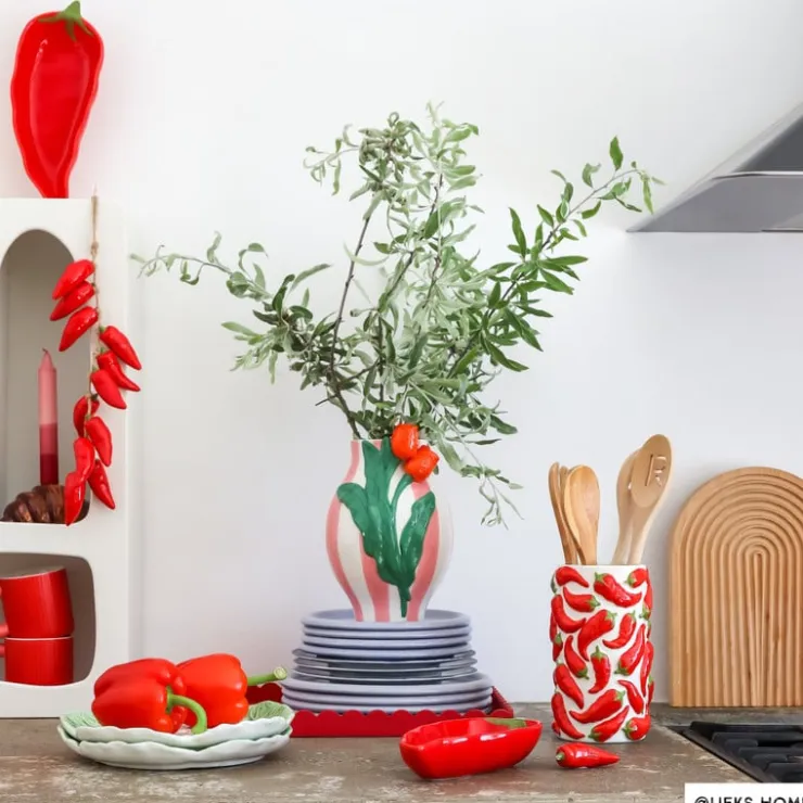 Xenos Slinger met pepers - rood - 29 cm- Keukengerei