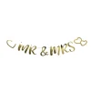 Xenos Slinger mr. and mrs. - goudkleurig - 2 meter- Bruiloft|Slingers