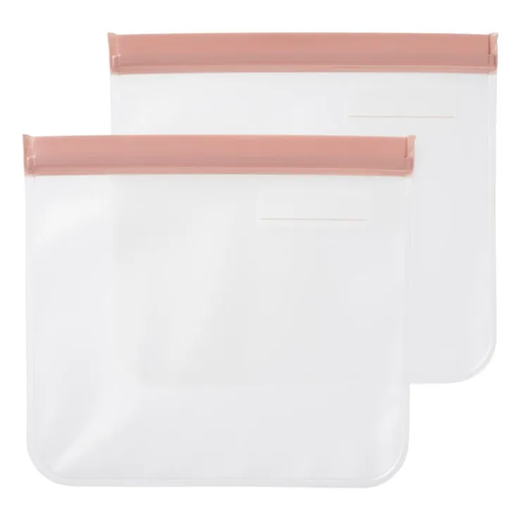 Xenos Snack bags - diverse kleuren - set van 2- Bewaardozen