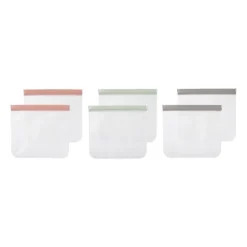 Xenos Snack bags - diverse kleuren - set van 2- Bewaardozen