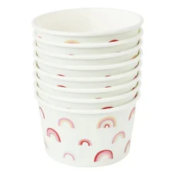 Xenos Snackcups regenboog - set van 8- Wegwerpservies|Kinderfeestjes
