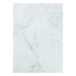 Xenos Snijplank marmeren look - wit - 30x42x0.04 cm- Snijplanken