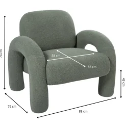 Xenos Sofa Marilyn - groen - 74x88x79 cm- Fauteuils