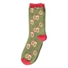 Xenos Sokken avocado - maat 38-41 - groen- Huissokken|Kerstcadeaus