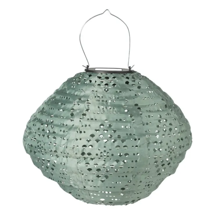 Xenos Solar barok lampion - groen - ø28x25 cm- Lampionnen|Solar Verlichting