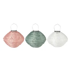 Xenos Solar barok lampion - groen - ø28x25 cm- Lampionnen|Solar Verlichting