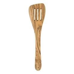 Xenos Spatel met gleuven olijfhout - bruin - 30 cm- Keukengerei