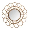 Xenos Spiegel bloem - rotan - ø50 cm- Wandspiegels