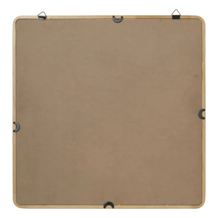 Xenos Spiegel Lindt - vierkant - bruin - 60x60 cm- Wandspiegels