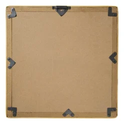 Xenos Spiegel rotan vierkant - bruin - 40.5x40.5 cm- Wandspiegels