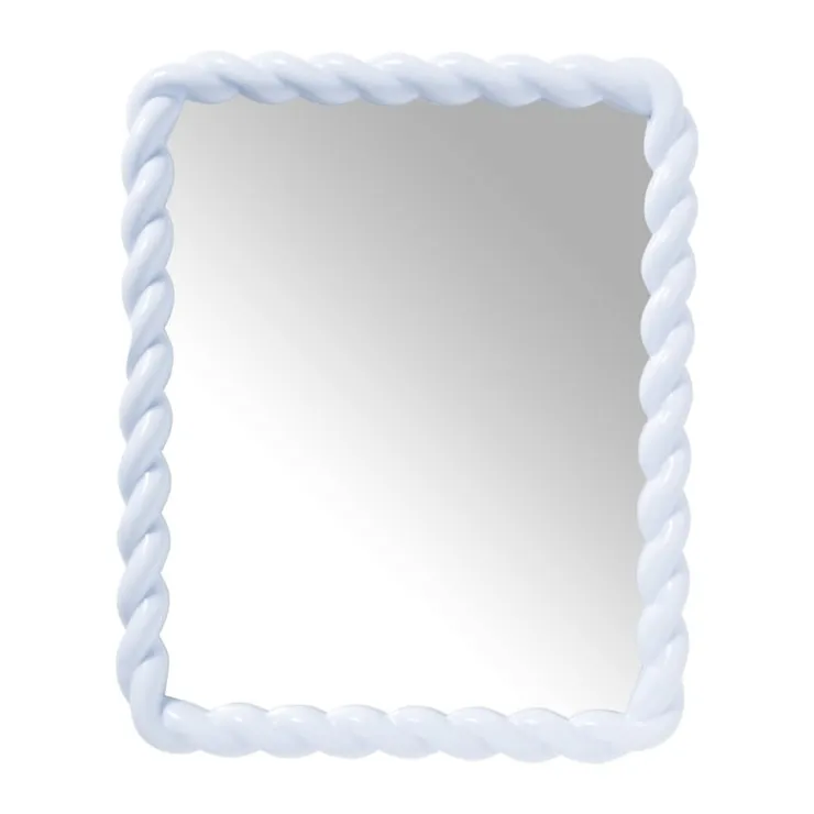 Xenos Spiegel twist - blauw - 53x43 cm- Wandspiegels