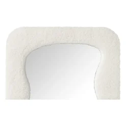 Xenos Spiegel wave teddy - wit - 60x37 cm- Wandspiegels