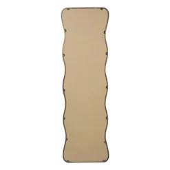 Xenos Spiegel XL met golfrand - bruin - 165x50 cm- Passpiegels