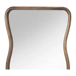 Xenos Spiegel XL met golfrand - bruin - 165x50 cm- Passpiegels