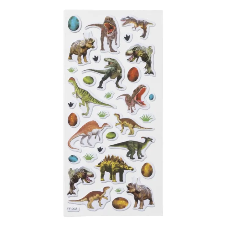 Xenos Stickervel dino - set van 34 3D stickers- Stickers