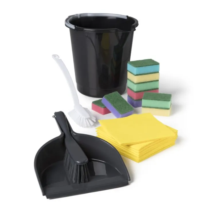 Xenos Stoffer en blik recycle - set - 33x20x8 cm- Stoffer En Blik