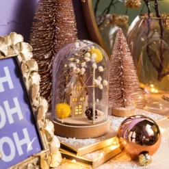 Xenos Stolp kerst - droogbloemen- Kerstfiguren|Kersthuisjes