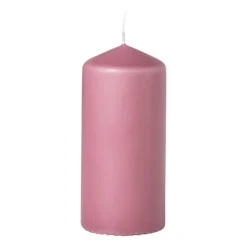Xenos Stompkaars glad - roze - ø6x13 cm- Stompkaarsen